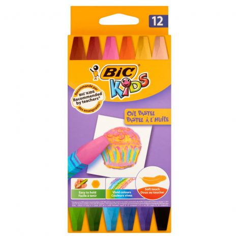 Pastele olejne Bic Kids, 12 kolorów